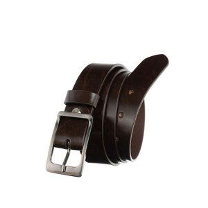 Ladies' dark brown leather belt BADURA