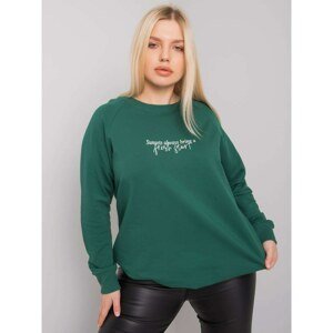 Dark green women's sweatshirt of larger size
