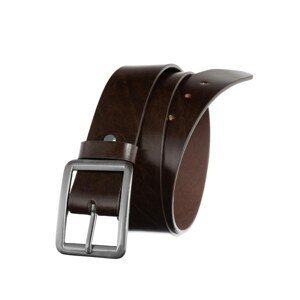 Dark brown leather belt from BADURA