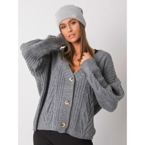 RUE PARIS Grey plain beanie