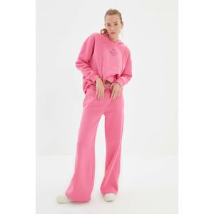 Trendyol Pink Wide Leg Sport Raised Sweatpants