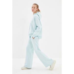 Trendyol Blue Wide Leg Sport Raised Sweatpants