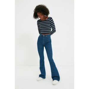 Trendyol Blue High Waist Flare Jeans