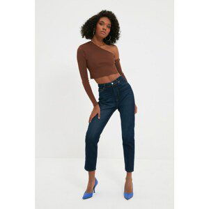 Trendyol Navy Blue High Waist Mom Jeans