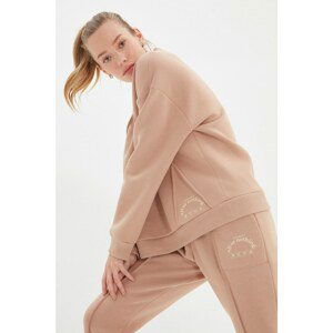 Trendyol Brown Loose Stitch Detail Sport Raised Sweatshirt