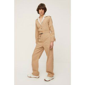 Trendyol Camel Belted Jumpsuit