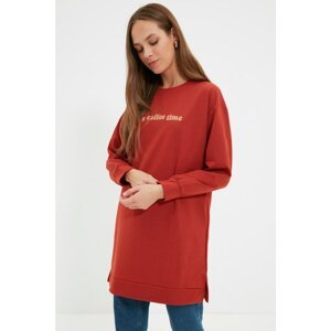 Trendyol Sweatshirt - Brown - Relaxed fit