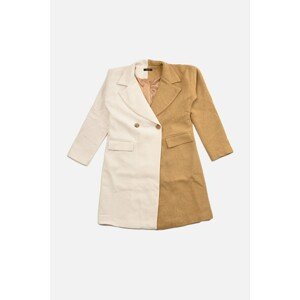 Trendyol Multicolor Color Block Button Closure Stamp Coat