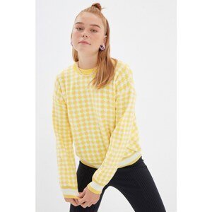 Trendyol Yellow Jacquard Knitwear Sweater