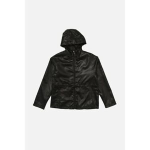 Trendyol Black Bag Hooded Coat
