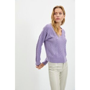 Trendyol Lilac Knit Detailed Knitwear Sweater