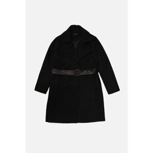 Trendyol Black Belted Wool Cachet Coat