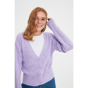 Trendyol Lilac Knit Detailed Knitwear Cardigan