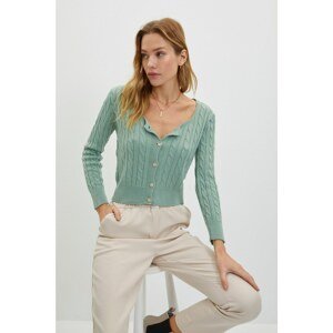 Trendyol Mint Knitted Detailed Knitwear Cardigan