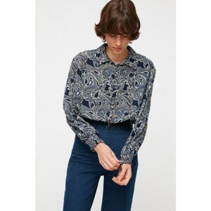 Trendyol Navy Printed Shirt