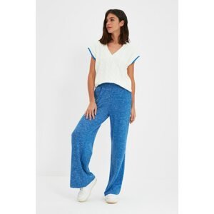 Trendyol Blue Soft Wideleg Knitted Trousers