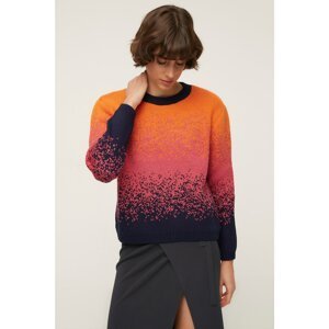 Trendyol Orange Jacquard Knitwear Sweater