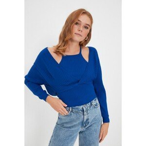 Trendyol Blue Blouse Sweater Knitwear Suit Sweater