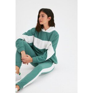 Trendyol Green Long Oversize Thessaloniki Fabric Knitted Sweatshirt