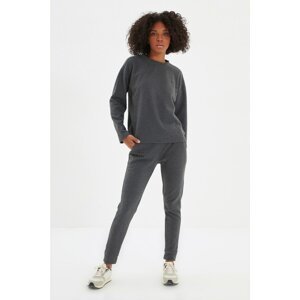 Trendyol Gray Recycle Embroidered Basic Jogger Knitted Sweatpants
