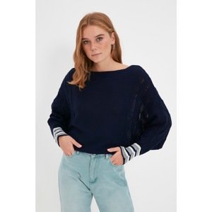 Trendyol Navy Blue Bat Sleeve Knitwear Sweater