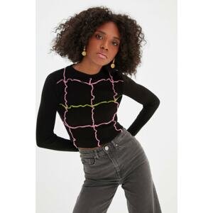 Trendyol Black Crop Knitwear Sweater