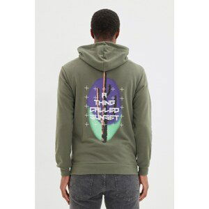 Trendyol Khaki Men Regular Fit Hoodie Sweatshirt