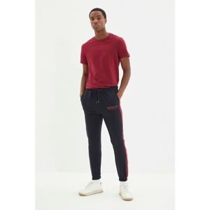 Trendyol Navy Blue Men's Regular Fit Printed Sweatpants