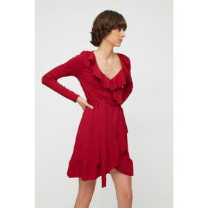 Trendyol Dark Burgundy Mini Knitted Dress