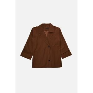 Trendyol Brown Belted Midi Trench Coat