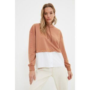 Trendyol Camel Knit Basic Slim Sweatshirt