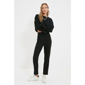 Trendyol Black Straight Fit Slim Knitted Sweatpants