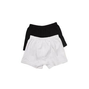 Trendyol Black-White 2-Pack Boy Knitted Boxer