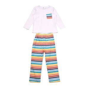 Trendyol Multicolored Pocket Detailed Striped Girls' Knitted Pajamas Set