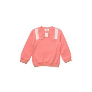 Trendyol Pink Front Bow Detailed Girl Knitted Slim Sweatshirt