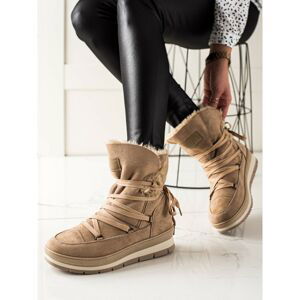 TRENDI BROWN SNOW SUEDE SNOW BOOTS