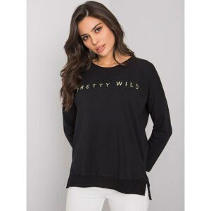 RUE PARIS Black blouse with inscription