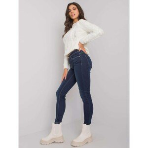 SUBLEVEL Dark blue fitted jeans for women