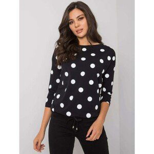 RUE PARIS Lady's black-and-white polka dot blouse
