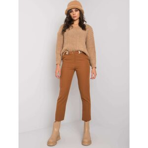 Light brown women's elegant trousers