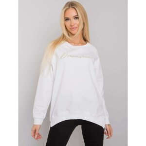 RUE PARIS Ladies White Cotton Sweatshirt