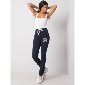 Dark blue sweatpants with application
