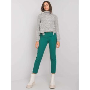 Green elegant women's trousers