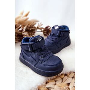 Kids Zateplane High Boots Dark Blue Clafi