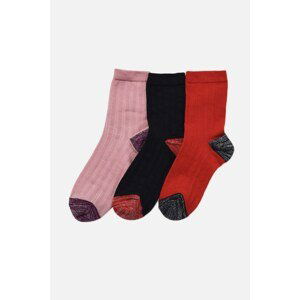 Trendyol 3-Pack Shimmer Detailed Socks