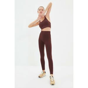 Trendyol Sports Leggings - Brown - High Waist