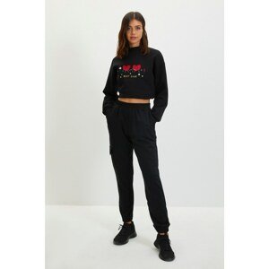 Trendyol Black Pocket Detailed Basic Jogger Knitted Sweatpants