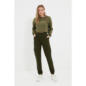 Trendyol Khaki Pocket Detailed Basic Jogger Knitted Sweatpants