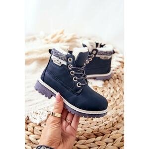 Children's Insulated Boots With Fur Navy Estee