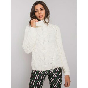 RUE PARIS Ecru knitted turtleneck